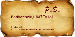 Podhorszky Dániel névjegykártya